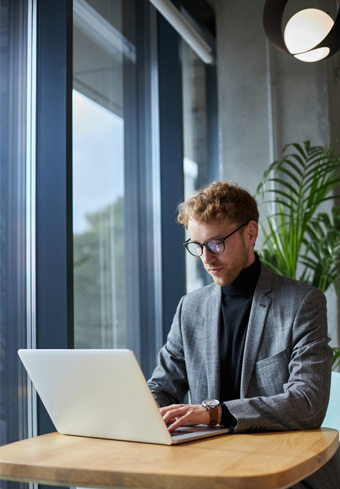 focused professional working remotely